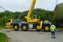 ADAC - Autokran - 4-Achser in Aktion, min Bild